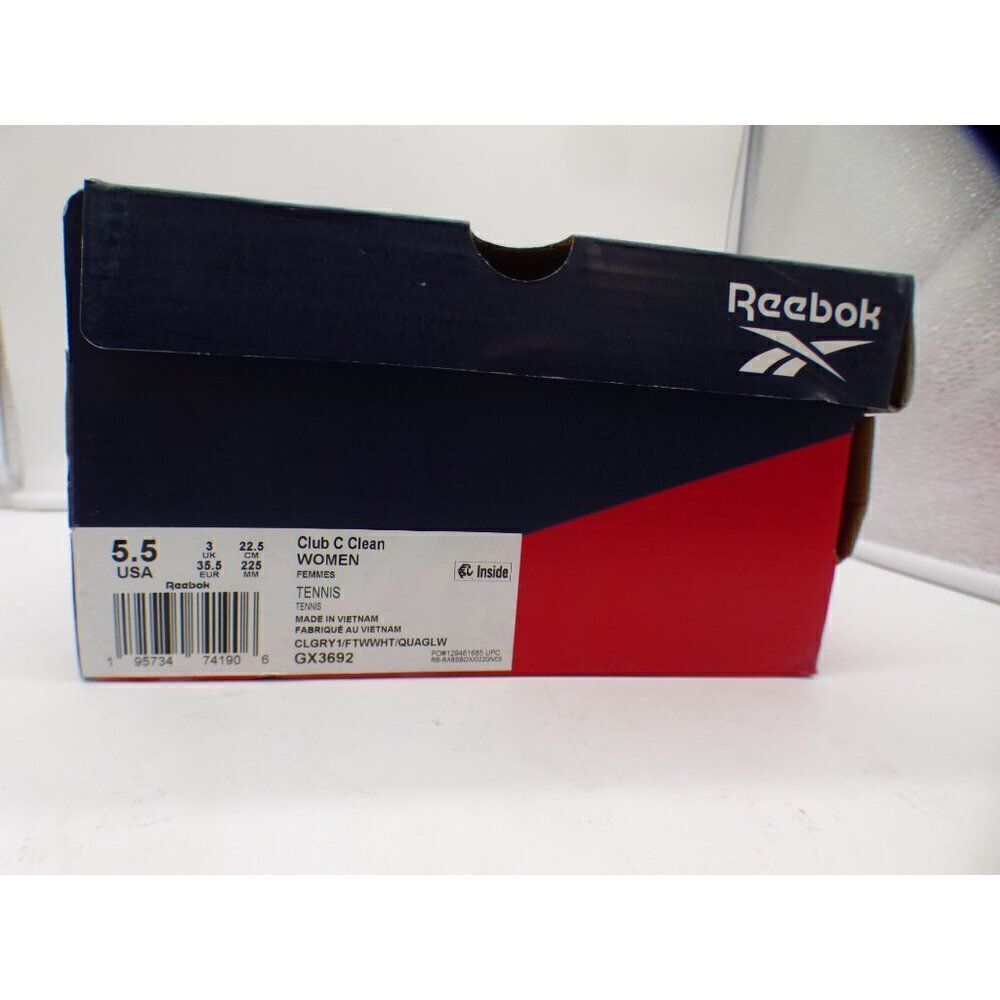 Reebok Club C Clean Tennis Sneaker - Women's, Cold Gray/Lilac, Sz. 5.5 - Picture 9 of 13